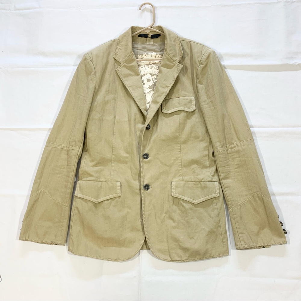Vintage House Of Howe English Country Gentlemen Blazer Mens 40 Herringbone Beige